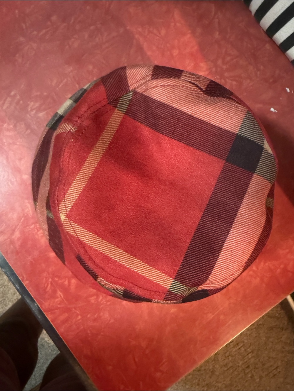 Plaid Red Bucket Hat - Women's Fashion Accessory - Picture 8 of 14